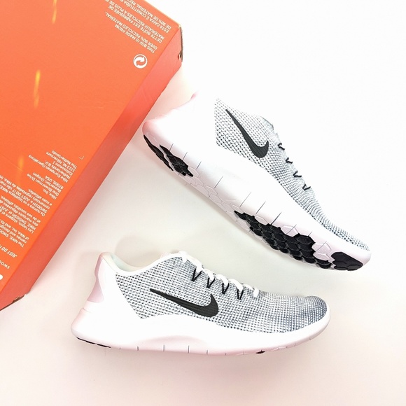Nike Flex 2018 RN White/Black/Cool Grey Women 10 - Picture 2 of 6